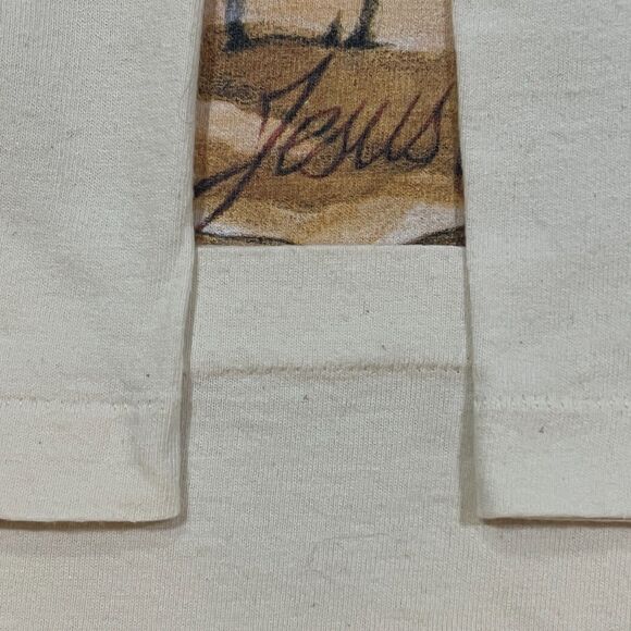 Vintage 90s Give Them Liberty and Give Me Death Jesus Tee Shirt Single Stitch XL - Picture 3 of 7